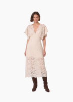 Avis Lace Maxi Dress Oat
