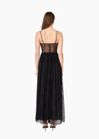 Archer Corset Lace Gown Black