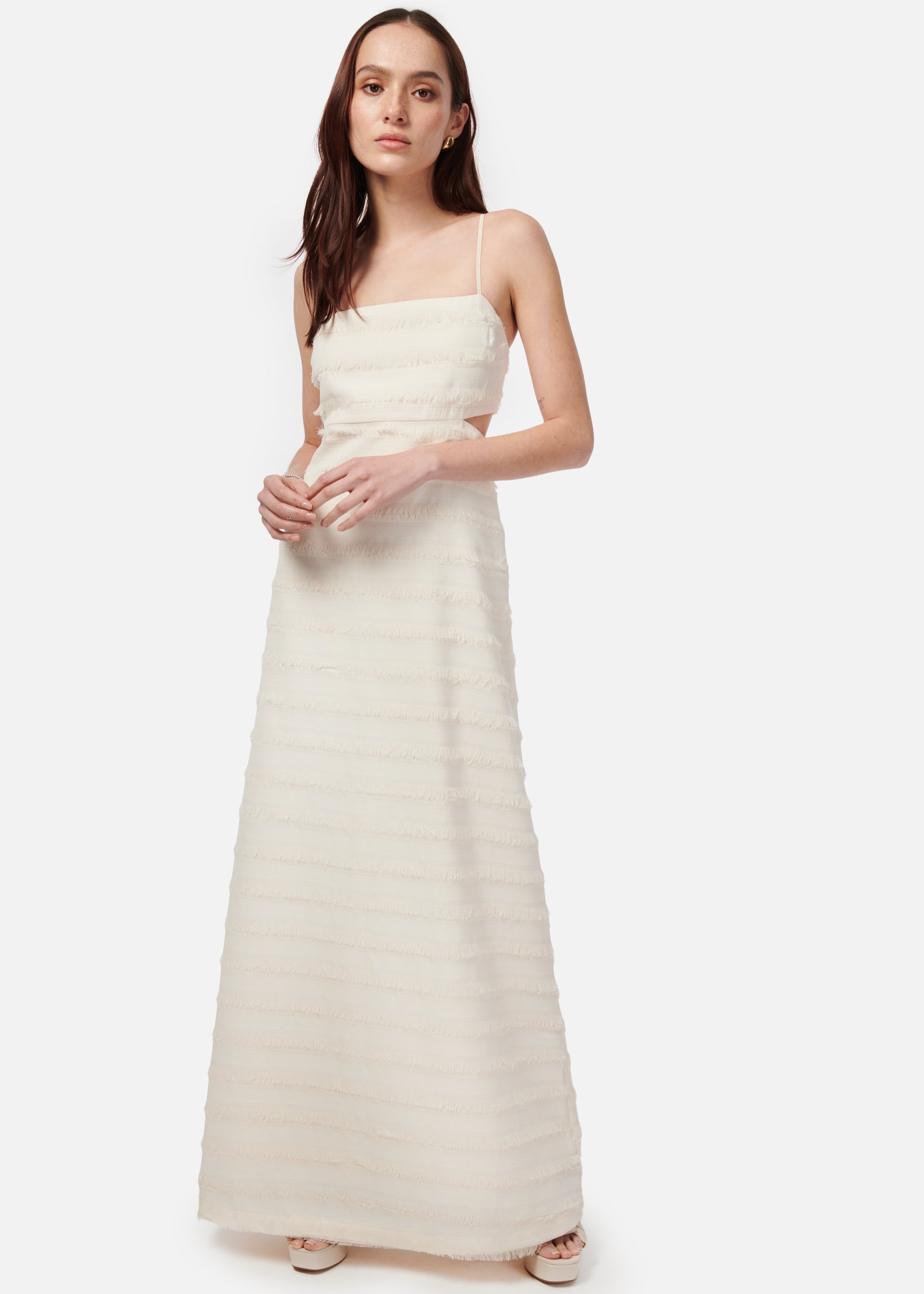 Bryson Fringe Dress Ceramic – CAMI NYC