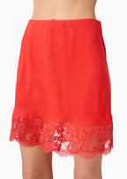 Inez Silk Mini Skirt Goji