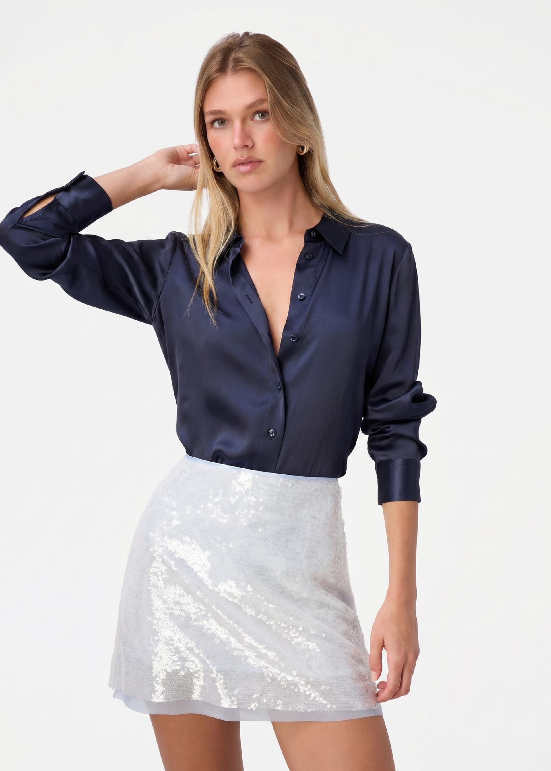 lily white sequin skirt Riyo Sequin Mini Skirt Elixir Elixir / 2