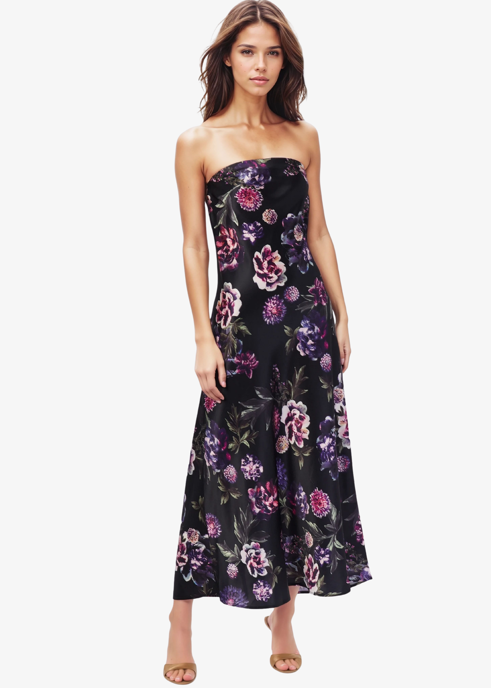 Noelle Strapless Dress Dark & Stormy