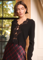 Sanders Merino Wool Cardigan Black