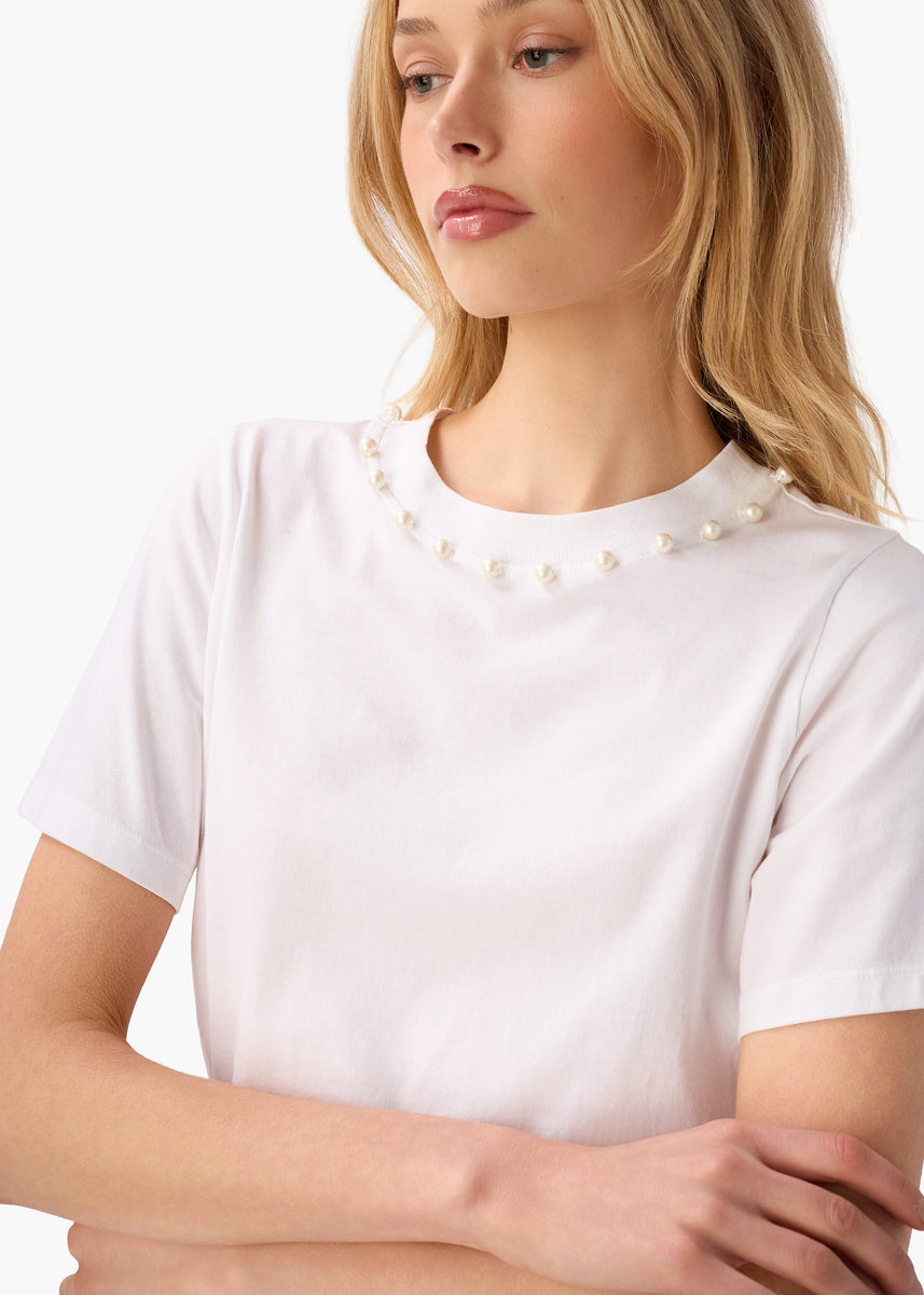 Mattea Cotton Tee White – CAMI NYC