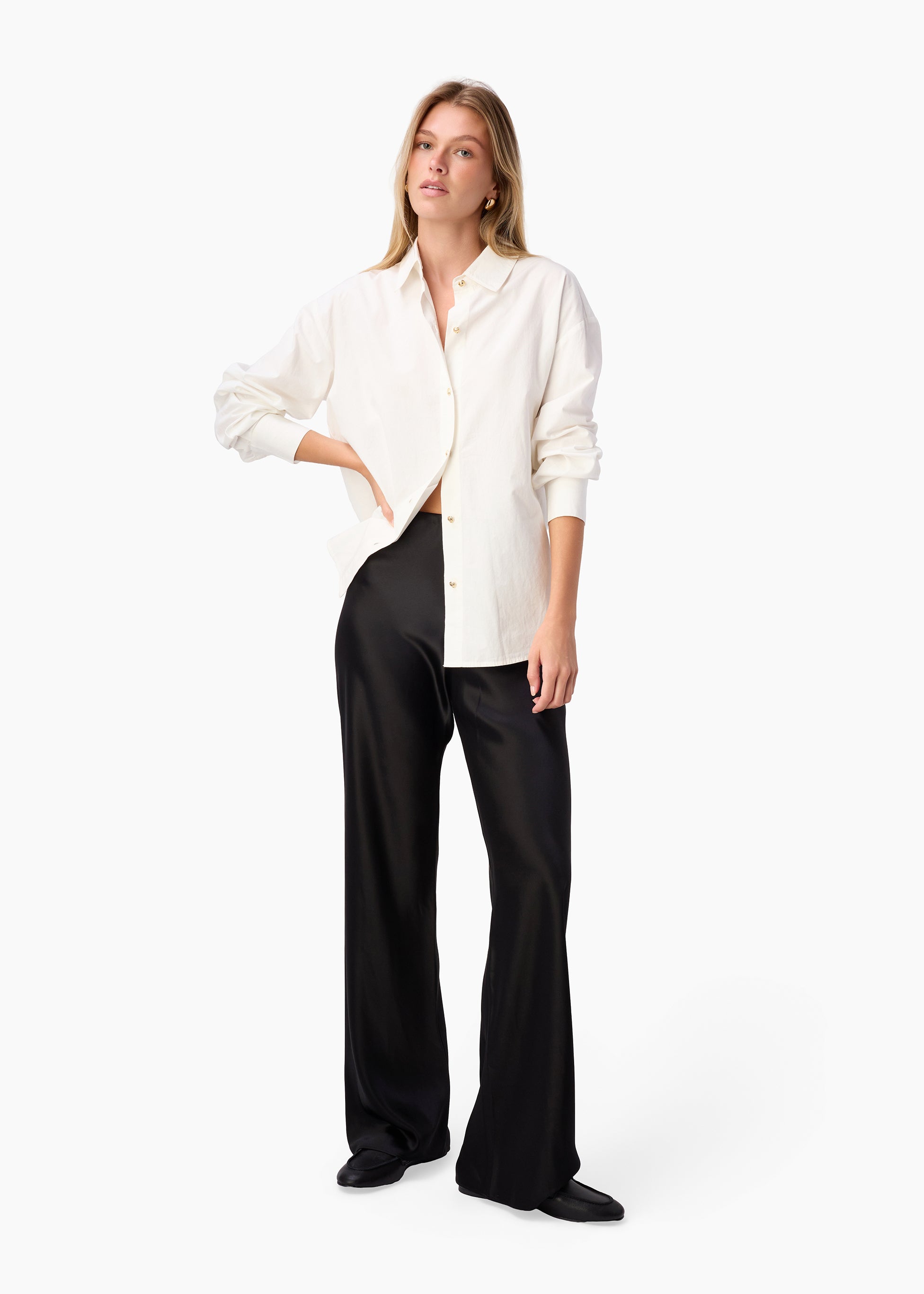 Sumayya Cotton Poplin Top White
