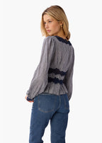 Veredi Blouse Blue Gingham