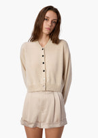 Marcela Cashmere Cardigan Bone