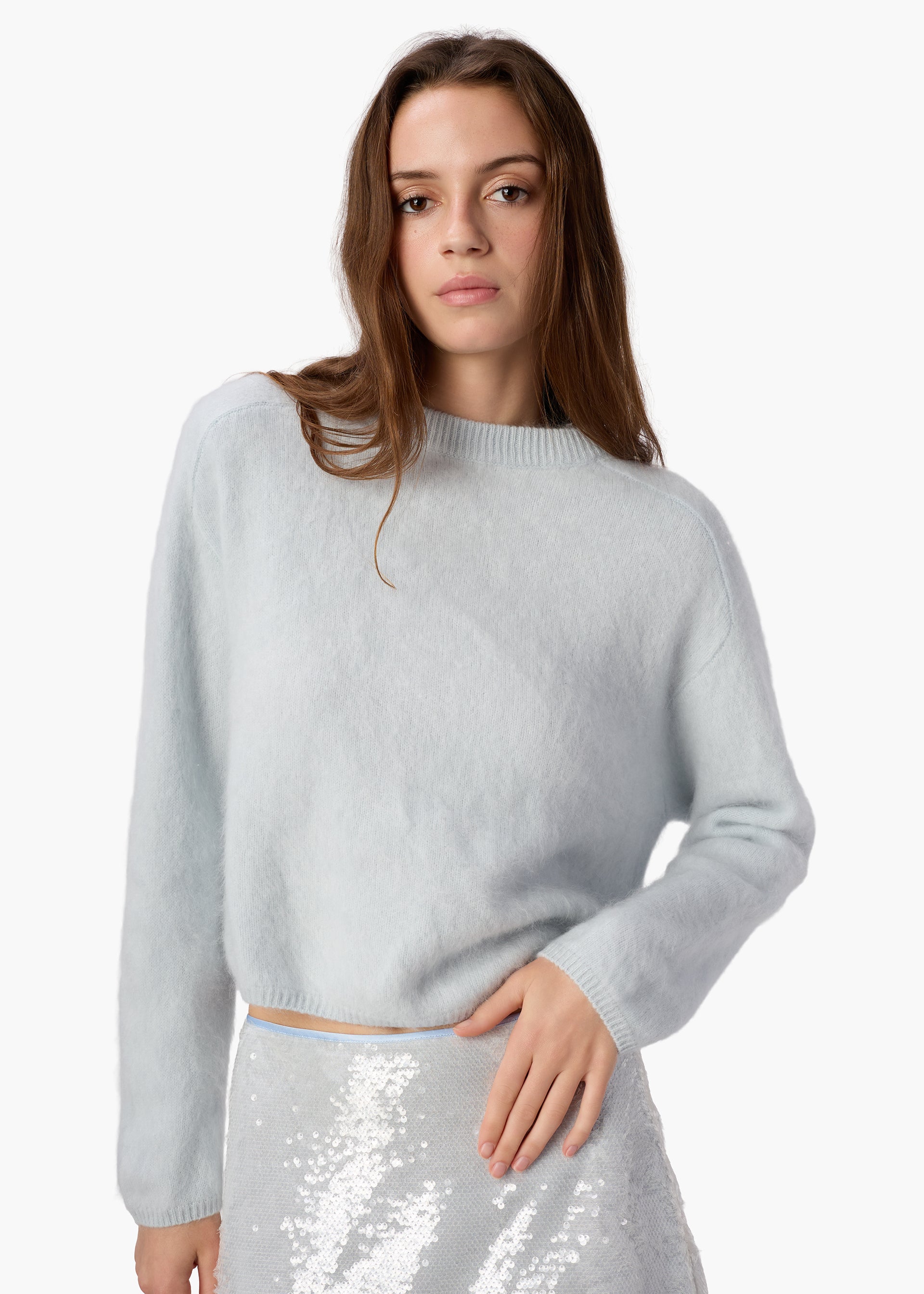 Niall Cashmere Sweater Mint – CAMI NYC