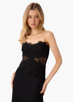 Lucienne Strapless Gown Black