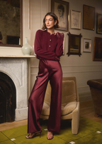 Bristol Mid Rise Pant Deep Plum