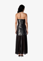 Brent Vegan Leather Bodysuit Black