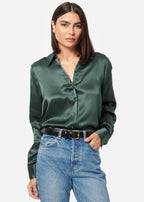 Crosby Silk Blouse Hunter