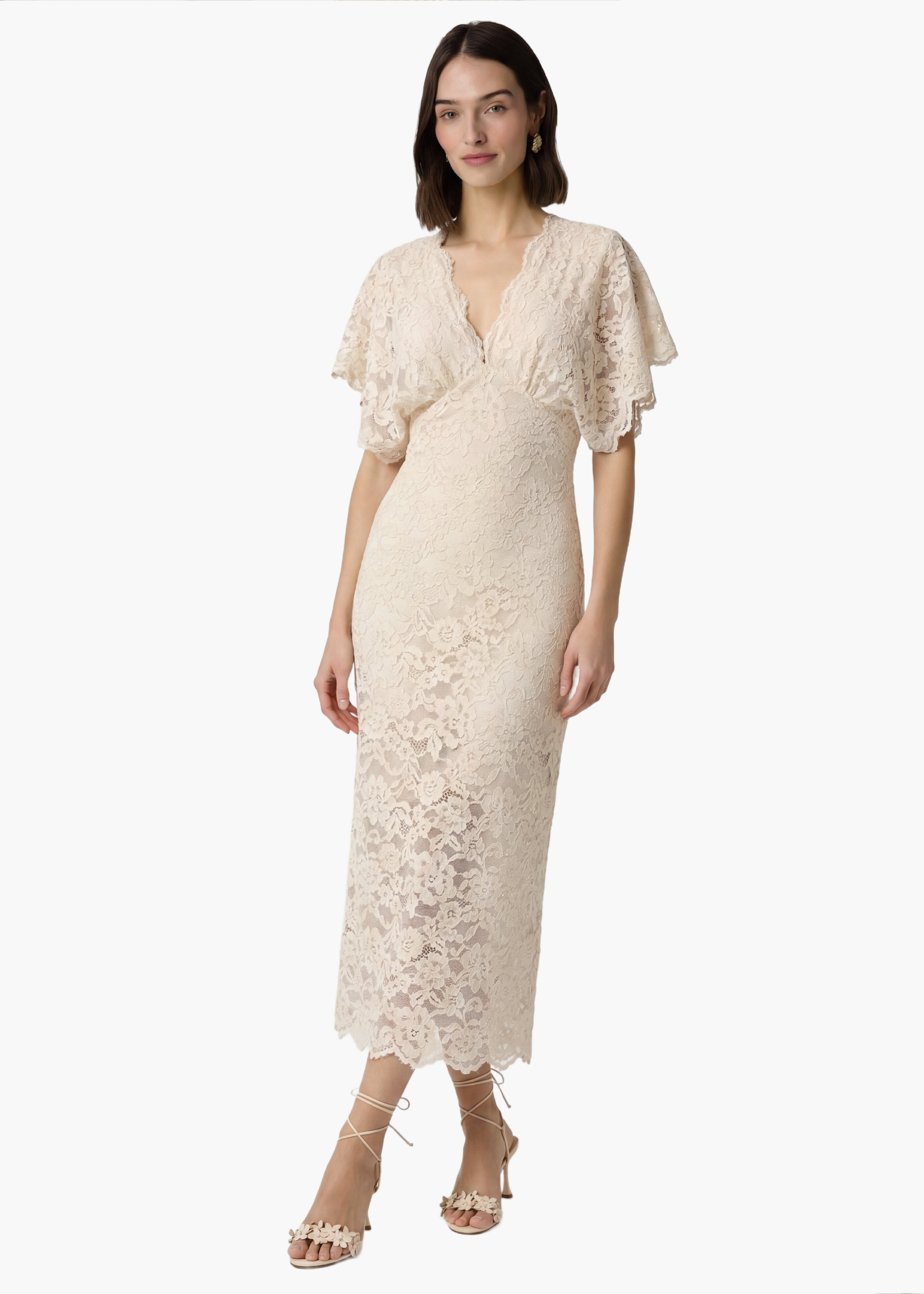 Avis Lace Maxi Dress Oat – CAMI NYC
