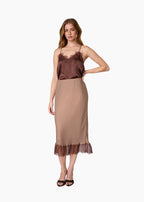 Racer Charmeuse Camisole Chocolate