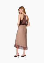 Racer Charmeuse Camisole Chocolate
