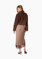 Saskia Suede Jacket Dark Umber