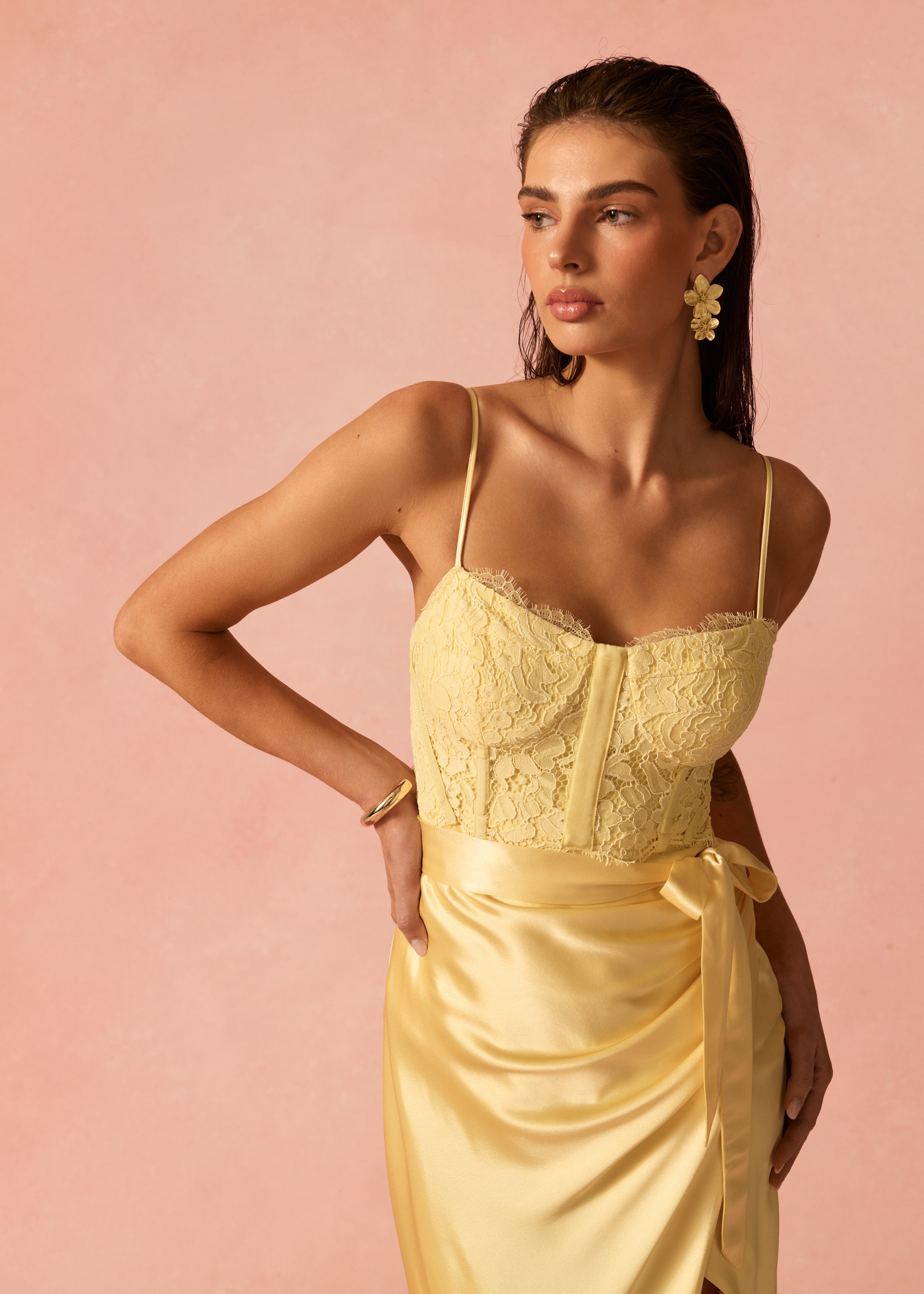 Tricia Corset Dress Yuzu – CAMI NYC