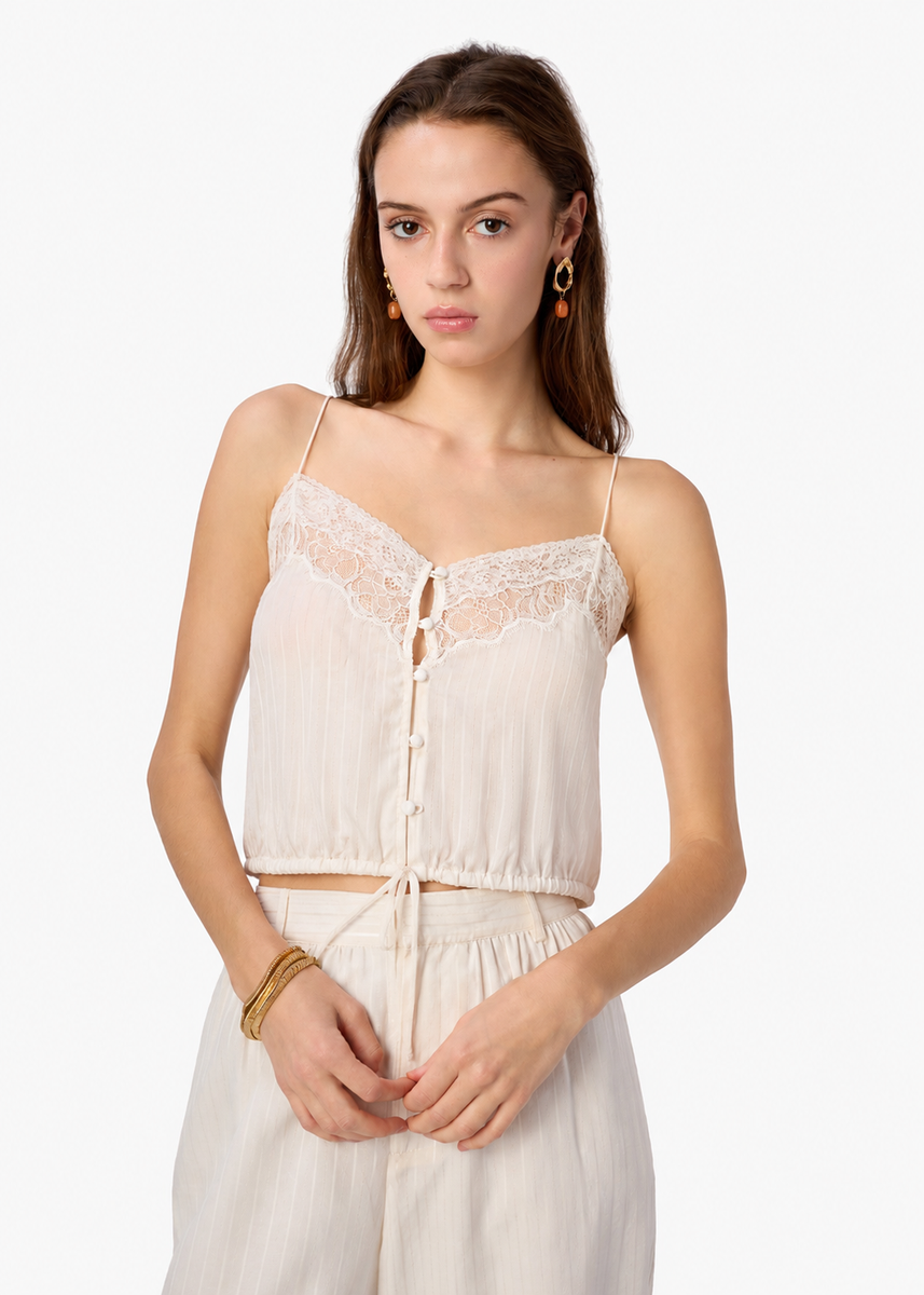 Libi Cotton Silk Camisole Macadamia – CAMI NYC