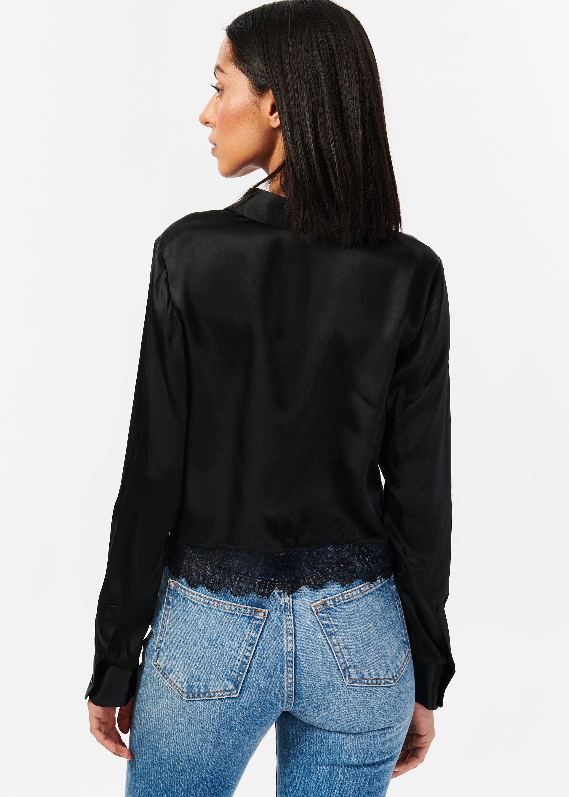 Rennie Cropped Blouse Black