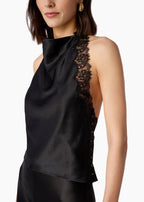 Lucille Silk Top Black