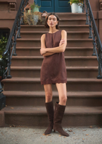 Ingram Jacquard Shift Dress Umber