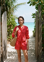 Kalena Cotton Blouse Candy Apple