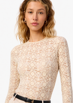 Meli Stretch Lace Top Bone
