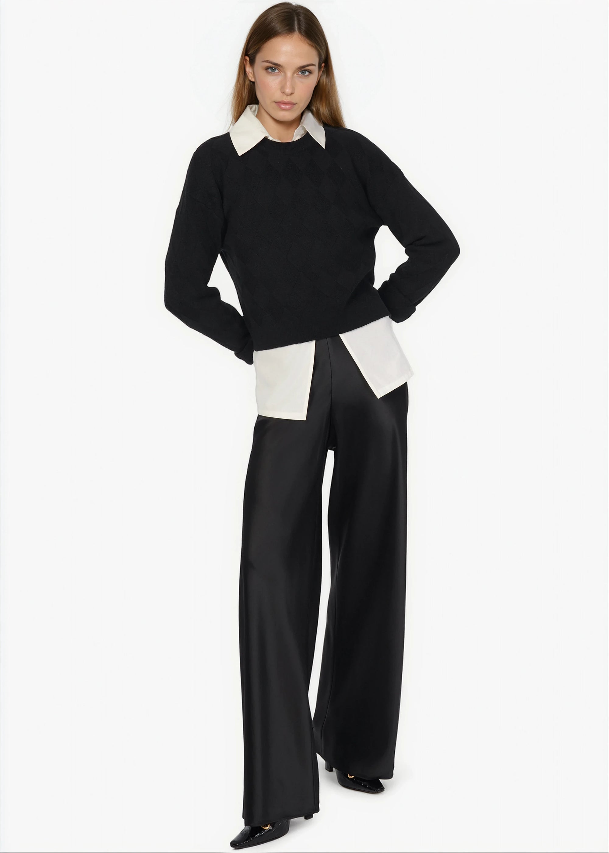 Neva Cotton Cashmere Sweater Black