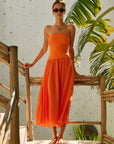 Bari Strapless Dress Clementine