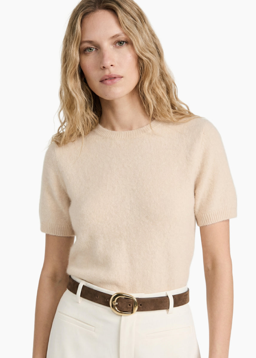 トップス MAISON CARREE CASHMERE Basic Tops IVORY Eugeney Cashmere Top Macadamia – CAMI NYC