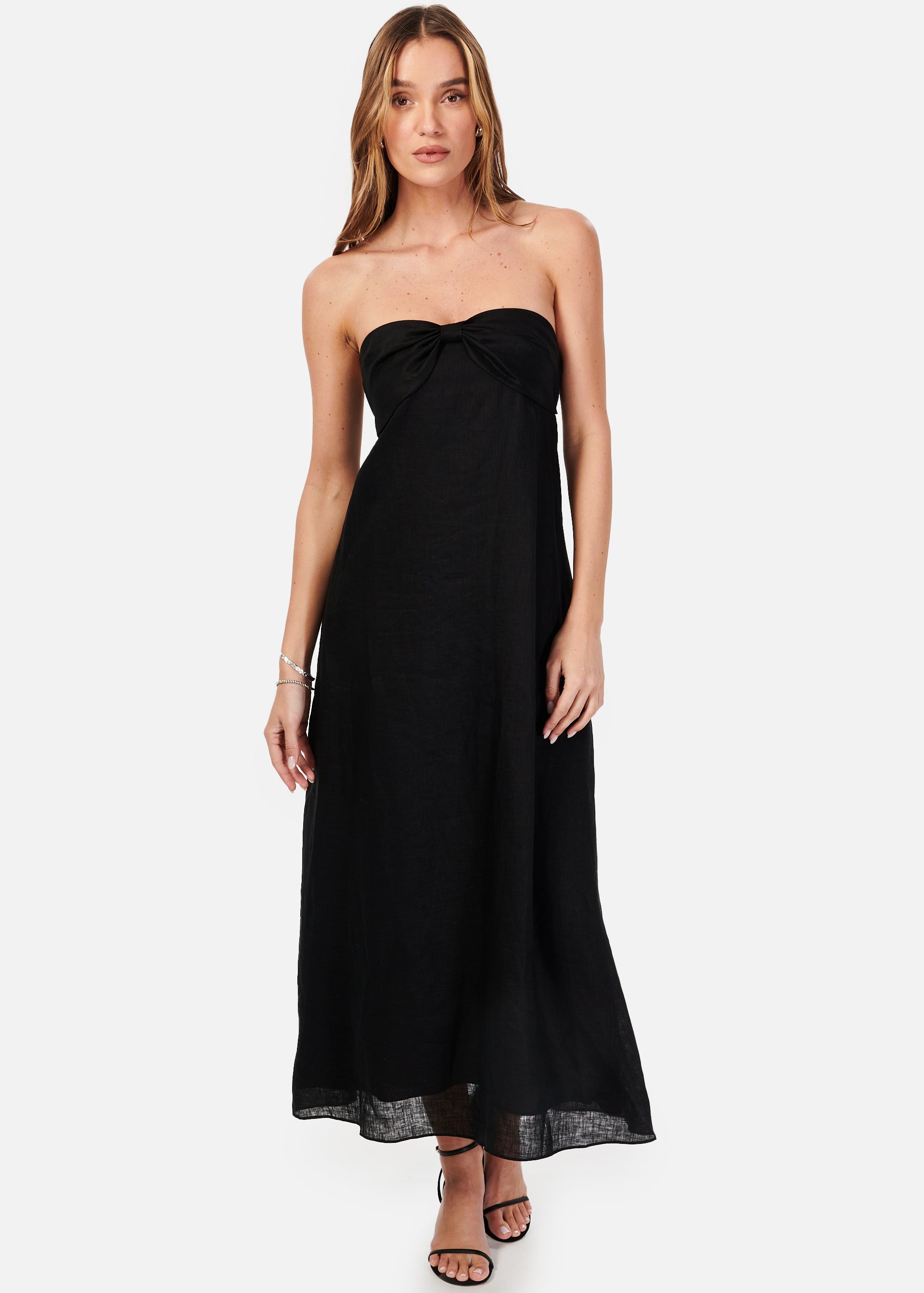 Tilney Linen Dress Black