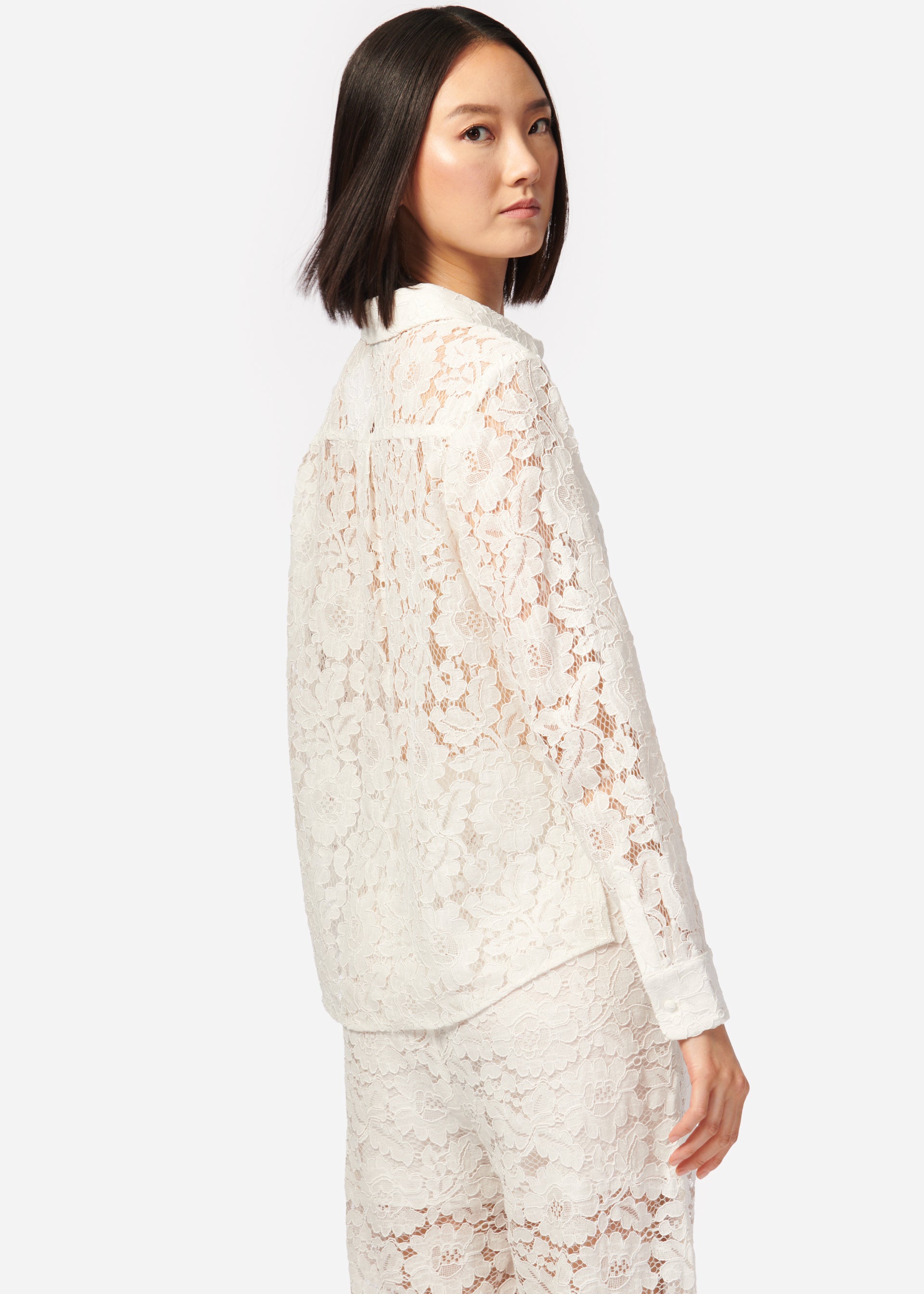 Rosalind Lace Top White