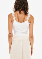 Lani Rib Knit Tank White