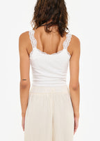 Lani Rib Knit Tank White