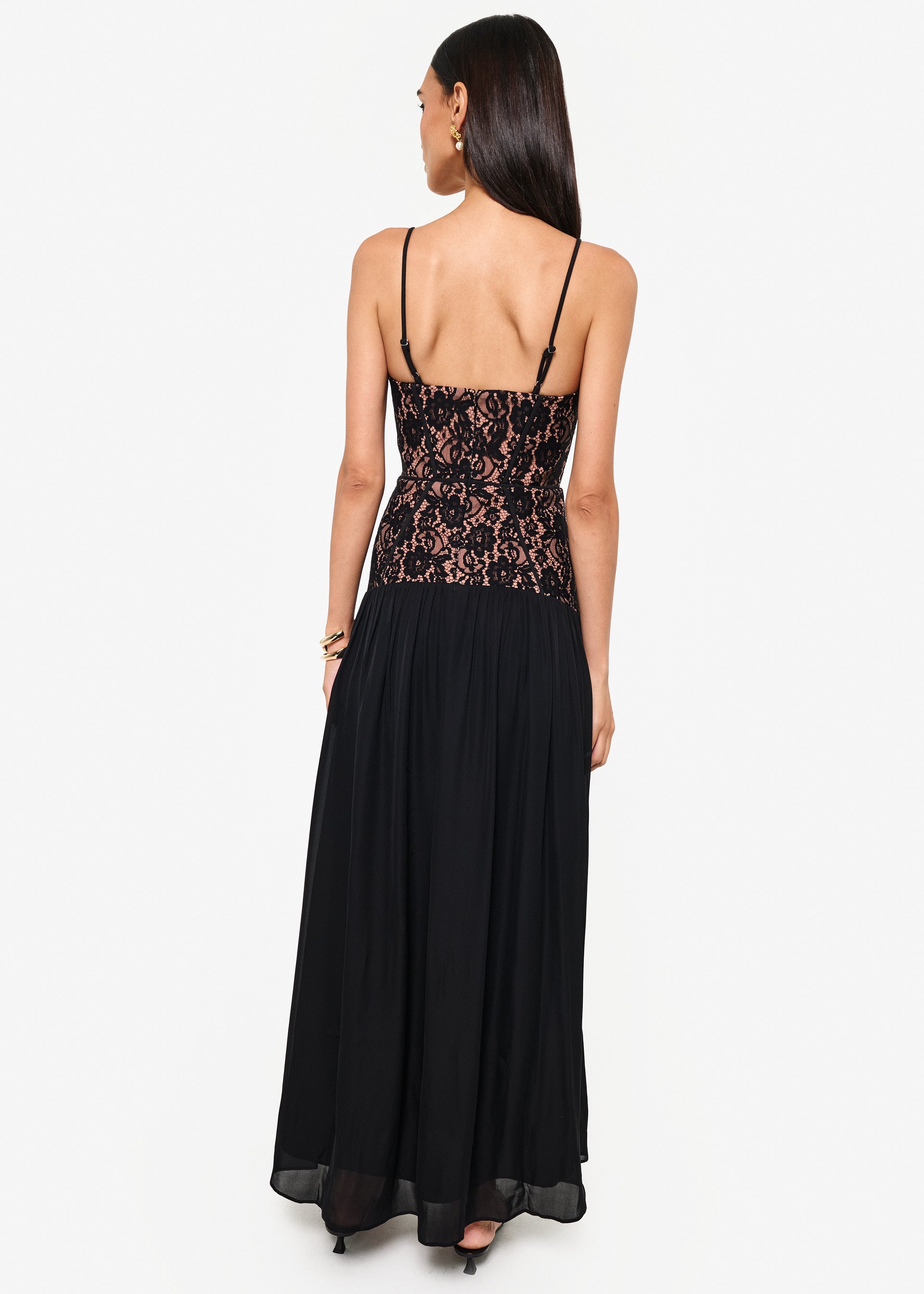Corsica Lace Corset Dress Black
