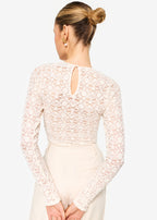 Meli Stretch Lace Top Bone