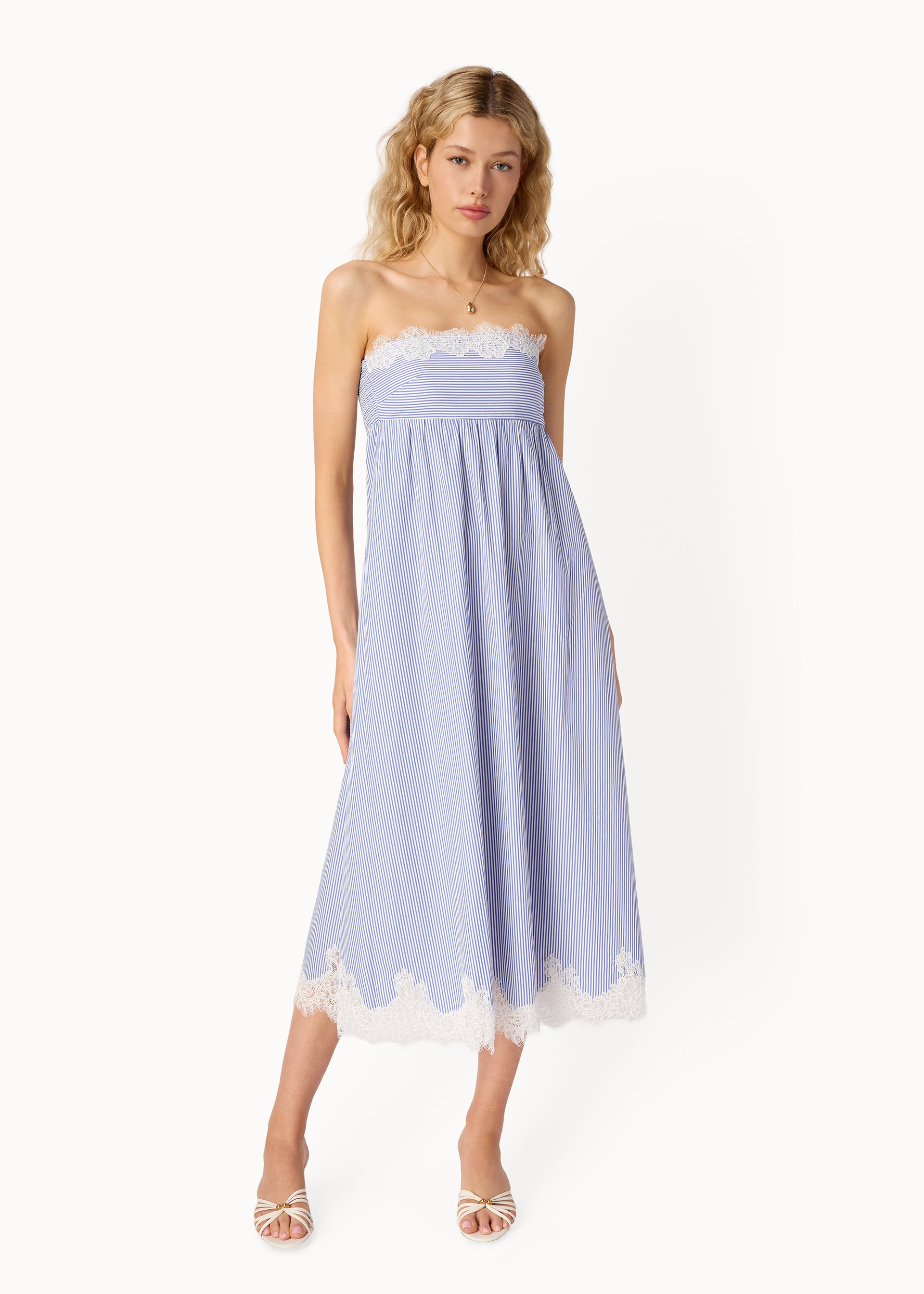 CAMI NYC Kacey Strapless Dress in Blue