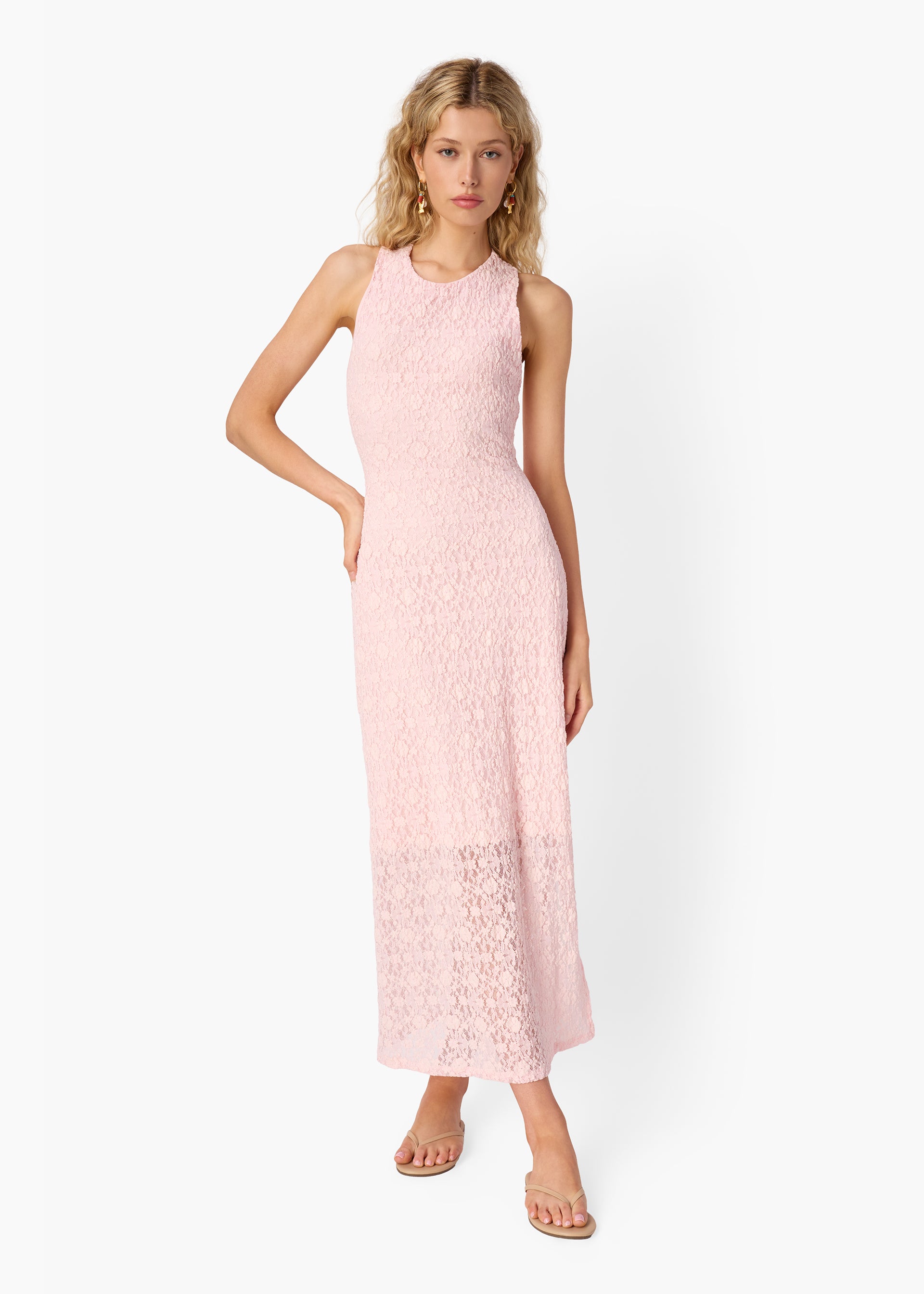 midi lace cami dress Object - Cami Midi Dress - Women - Cotton/Nylon - 8-10 US