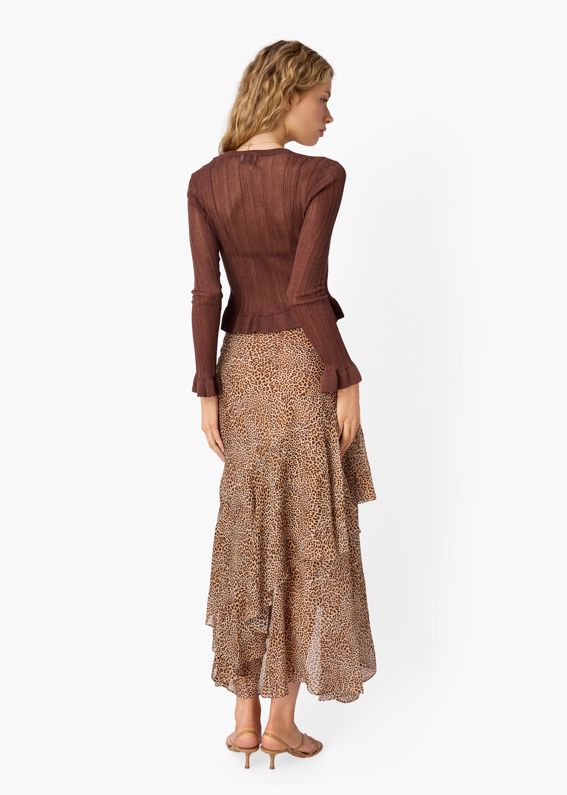 Nesrine Knit Cardigan Truffle – CAMI NYC