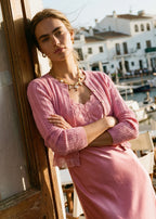 Pedra Pointelle Cardigan Rosebud