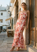 Maristela Strapless Burnout Dress Florescence