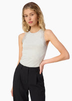 Rian Rib Knit Tank Heather Gray