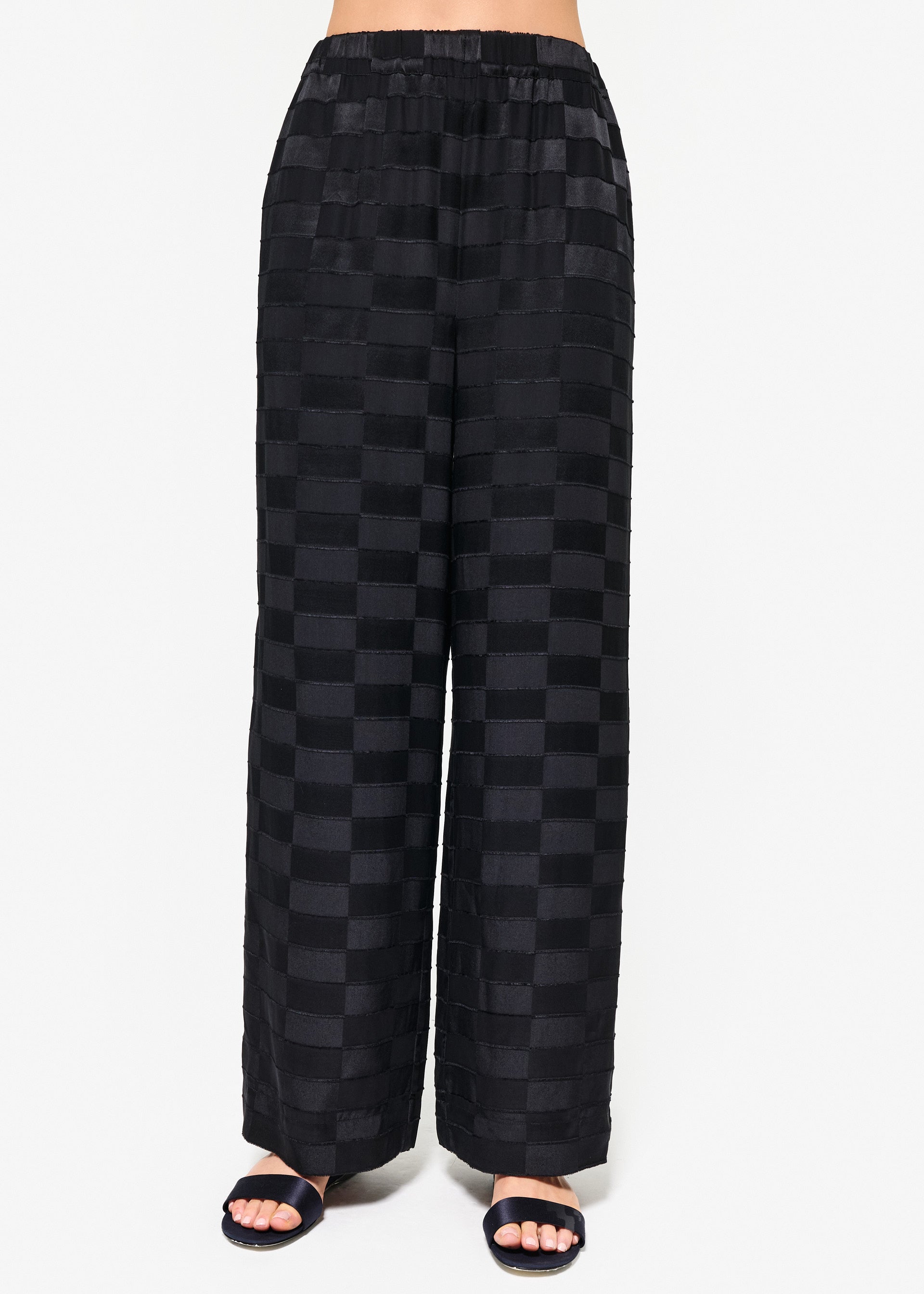 Medina Burnout Wide Leg Pant Black