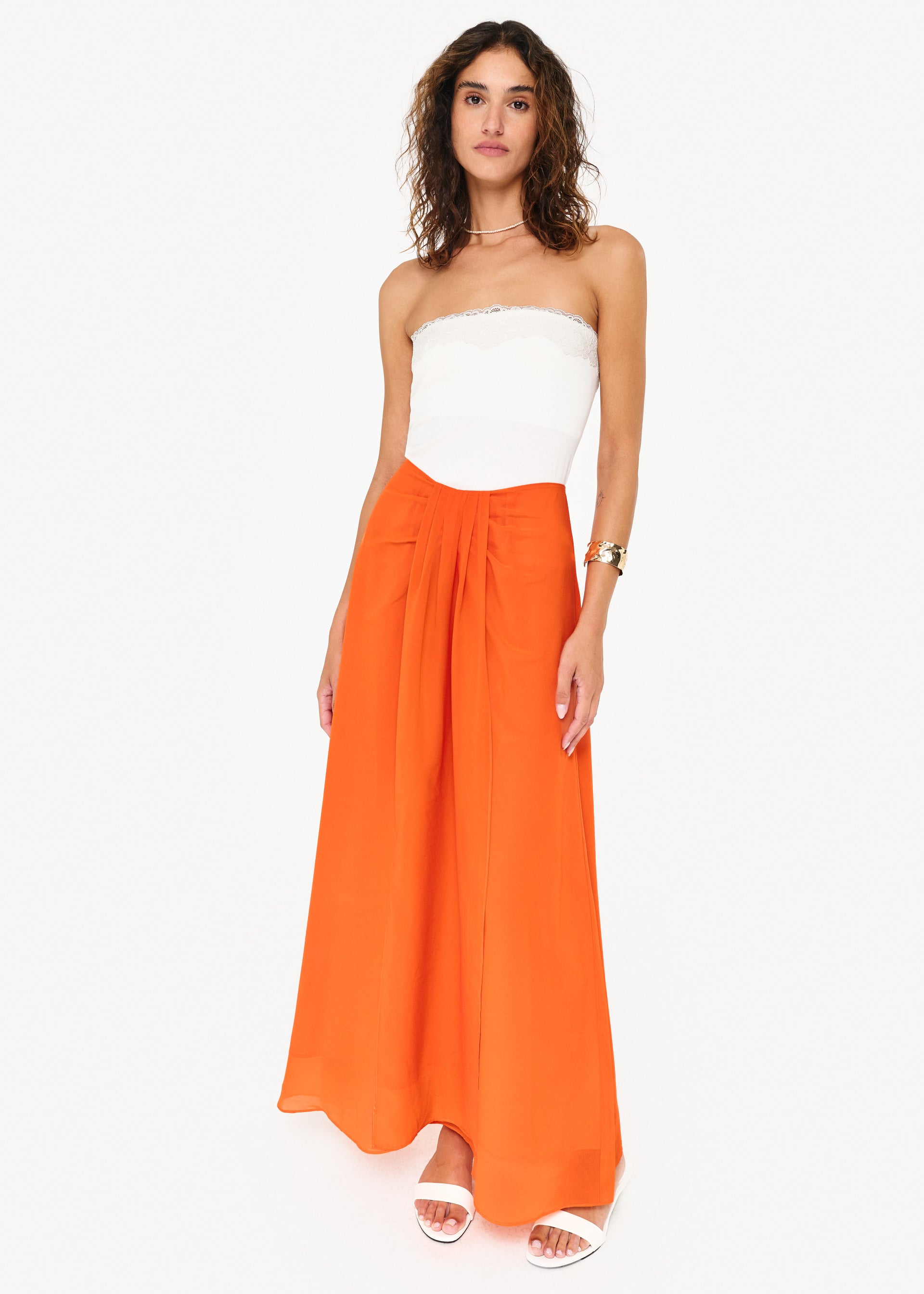 Rama Strapless Rib Knit Camisole White – CAMI NYC