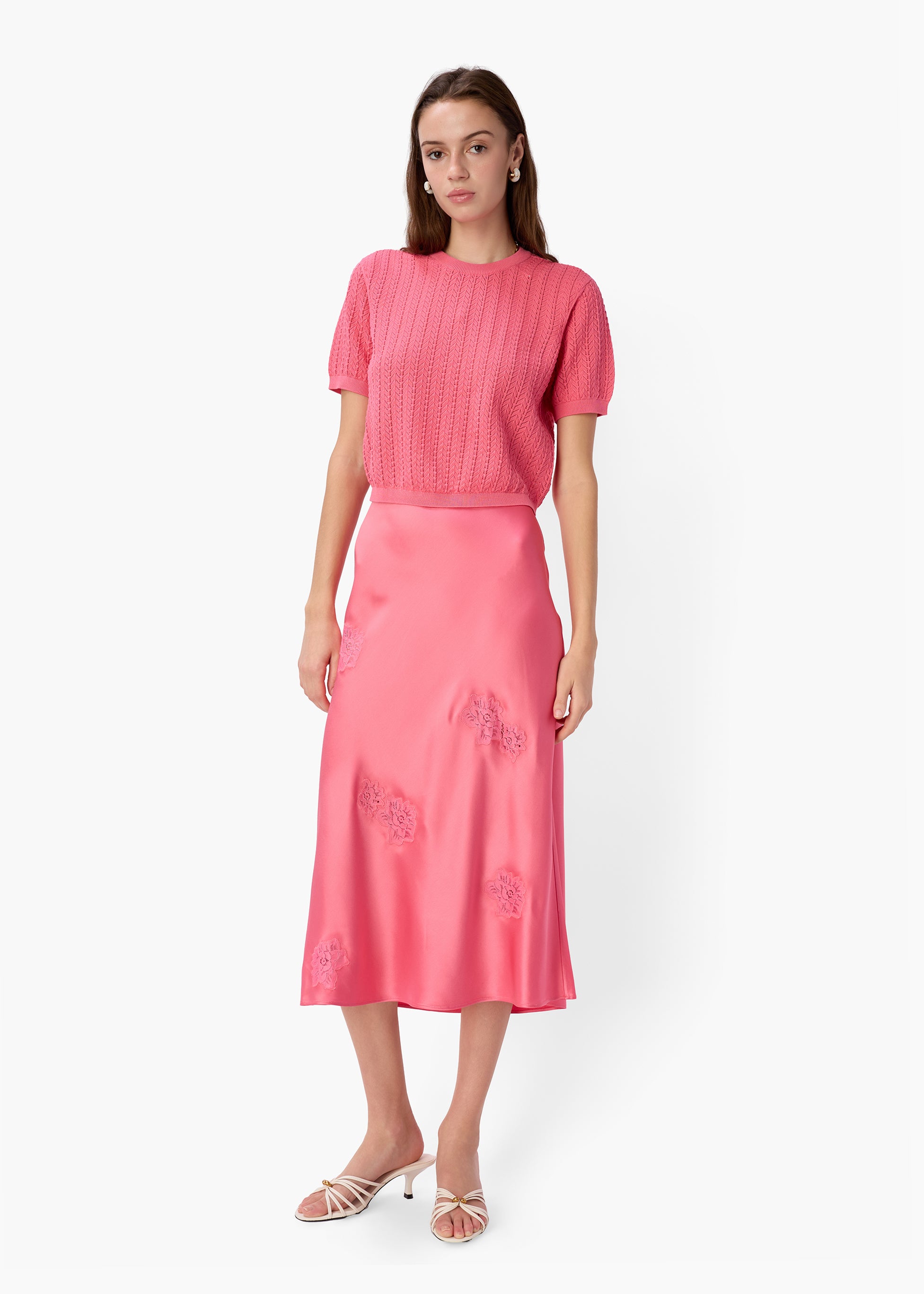 Ellory Cotton Knit Top Hibiscus – CAMI NYC