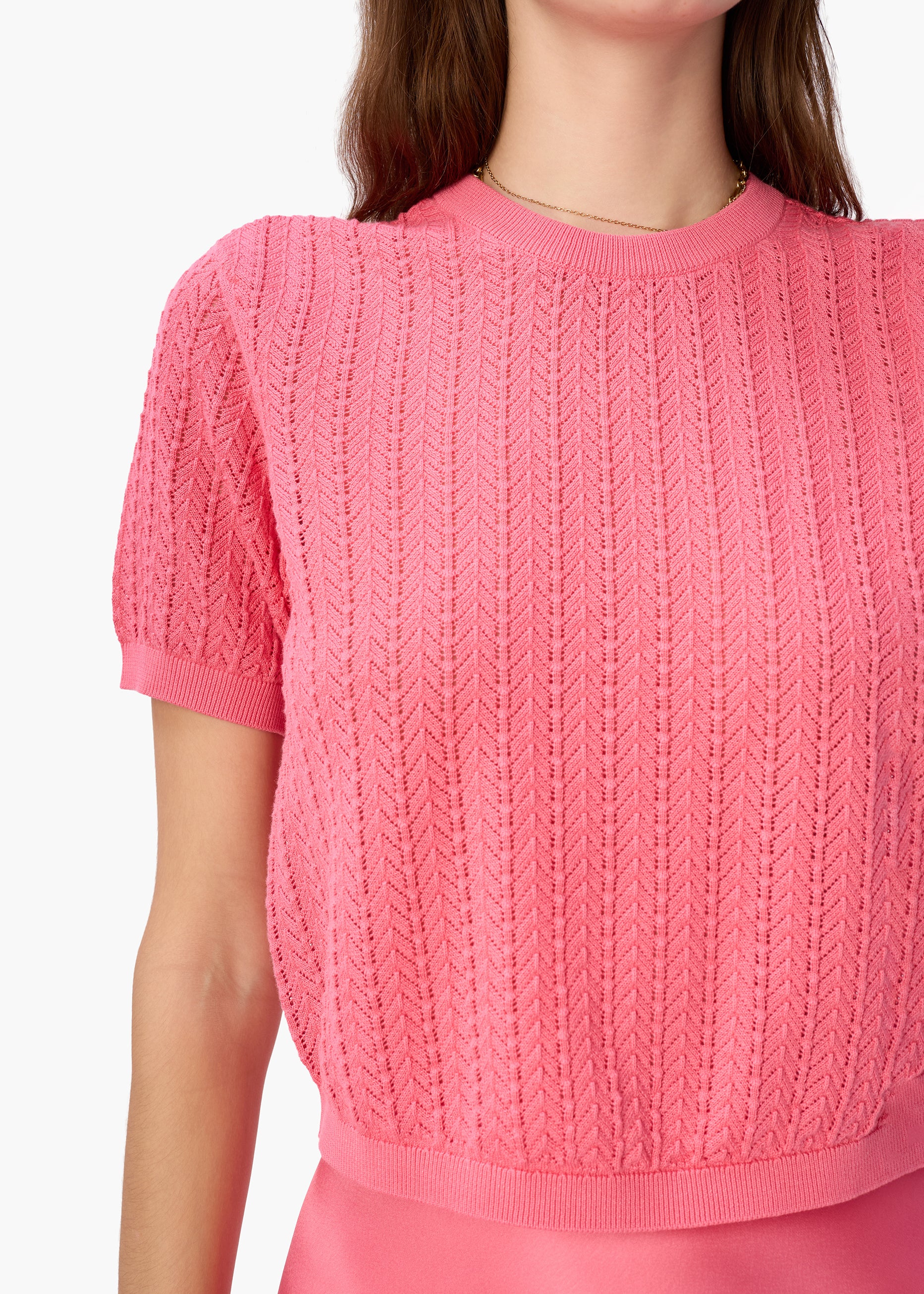 Ellory Cotton Knit Top Hibiscus – CAMI NYC