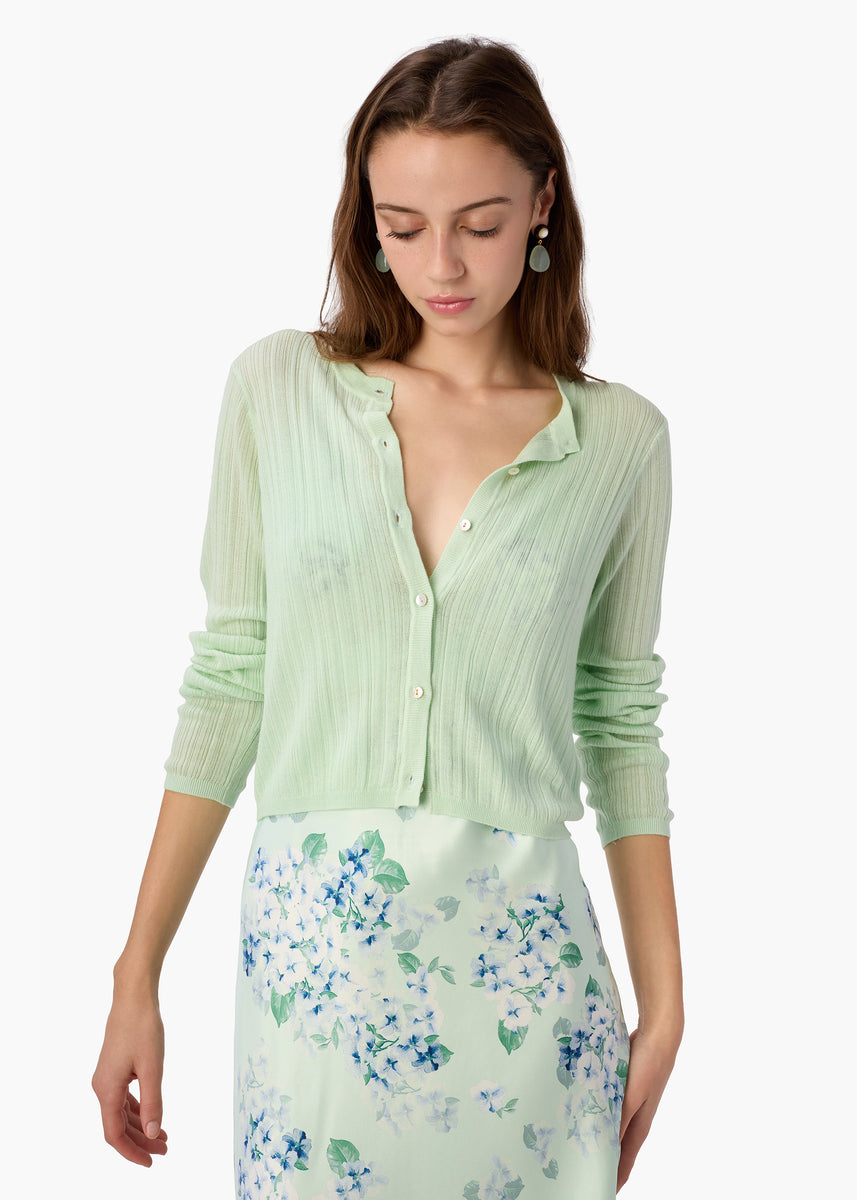 Maura Lightweight Cardigan Clearwater – CAMI NYC
