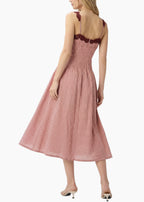 Kairina Midi Dress Berry Gingham