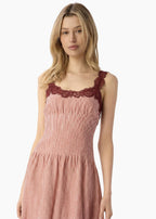 Kairina Midi Dress Berry Gingham