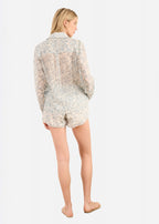 Rafella Silk Cotton Top Coastal Paisley